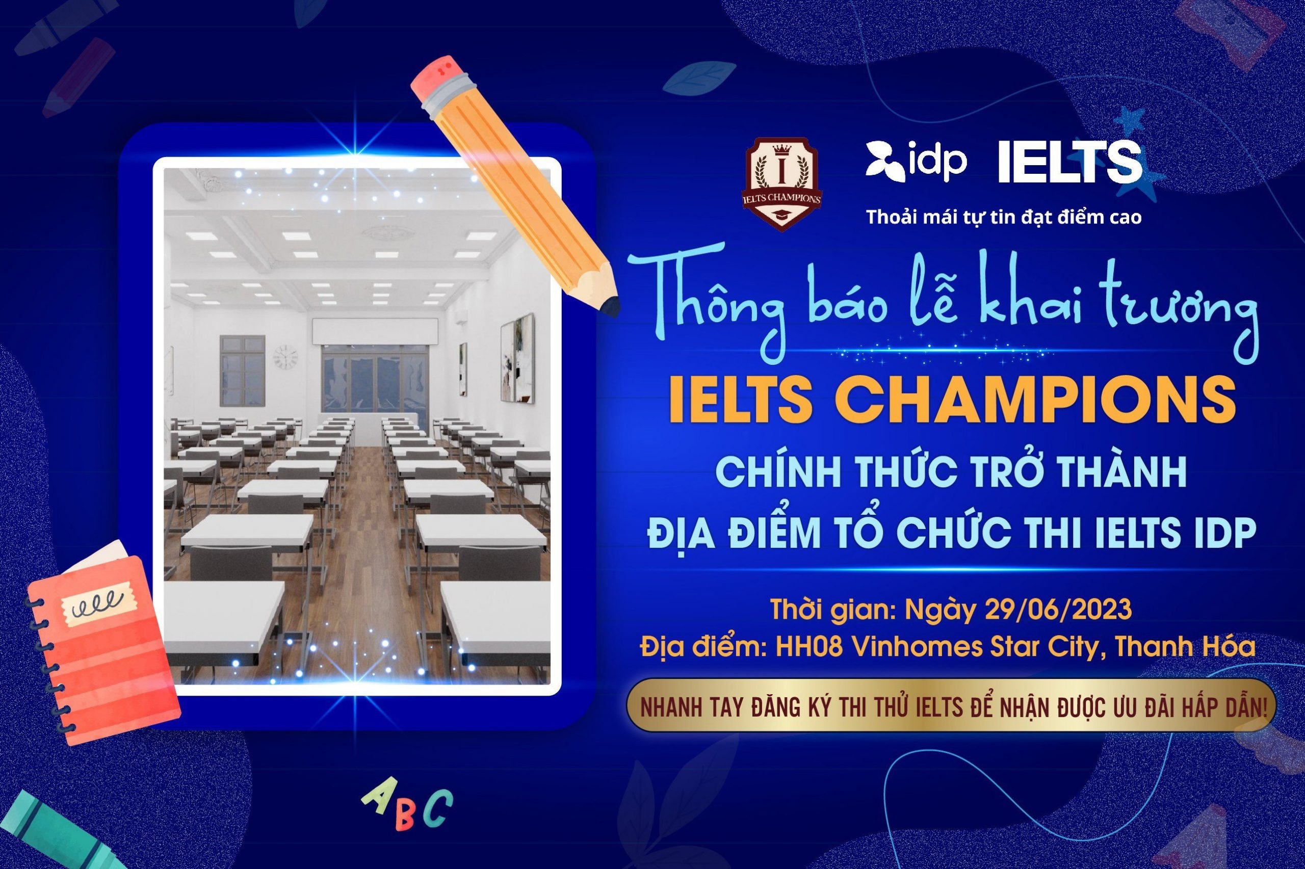 Thông báo lễ khai trương địa điểm tổ chức thi IELTS Quốc tế chính thức ...